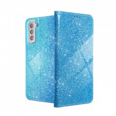 Husă Samsung Galaxy S21 Shining Case Book tip carte, Albastru