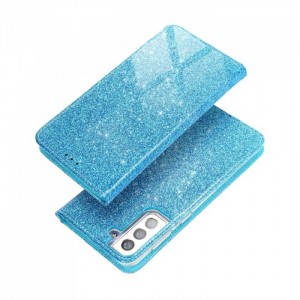 Husă Samsung Galaxy S21 Shining Case Book tip carte, Albastru