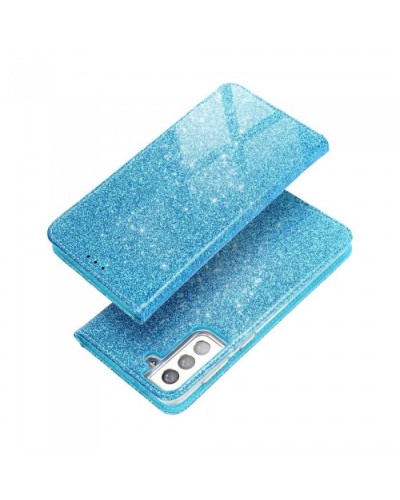 Husă Samsung Galaxy S21 Shining Case Book tip carte, Albastru