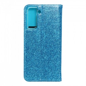 Husă Samsung Galaxy S21 Shining Case Book tip carte, Albastru