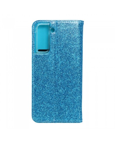 Husă Samsung Galaxy S21 Shining Case Book tip carte, Albastru