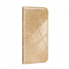 Husă Samsung Galaxy S21 Shining Case Book tip carte, Auriu