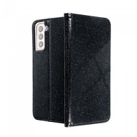 Husă Samsung Galaxy S21 Shining Case Book tip carte, Negru