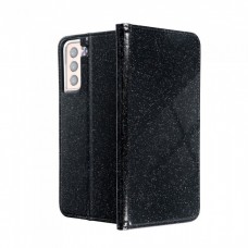 Husă Samsung Galaxy S21 Shining Case Book tip carte, Negru