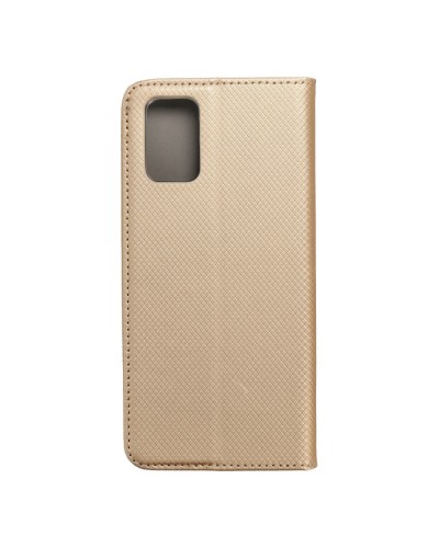 Husă Samsung Galaxy A02s Smart Book Case tip carte, Auriu