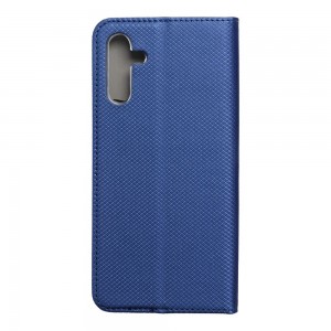 Husă Samsung Galaxy A14 4G / 5G Smart Book Case Tip Carte cu Magnet și Buzunar Card - Albastru