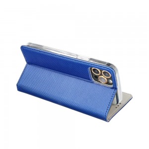 Husă Samsung Galaxy A14 4G / 5G Smart Book Case Tip Carte cu Magnet și Buzunar Card - Albastru