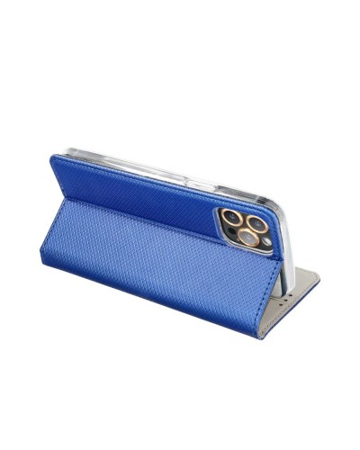 Husă Samsung Galaxy A14 4G / 5G Smart Book Case Tip Carte cu Magnet și Buzunar Card - Albastru