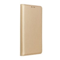 Husă Samsung Galaxy A14 4G / 5G Smart Book Case Tip Carte cu Magnet și Buzunar Card - Auriu