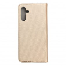 Husă Samsung Galaxy A14 4G / 5G Smart Book Case Tip Carte cu Magnet și Buzunar Card - Auriu