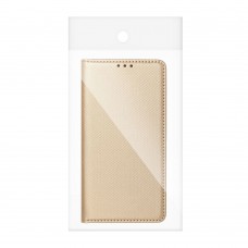 Husă Samsung Galaxy A14 4G / 5G Smart Book Case Tip Carte cu Magnet și Buzunar Card - Auriu