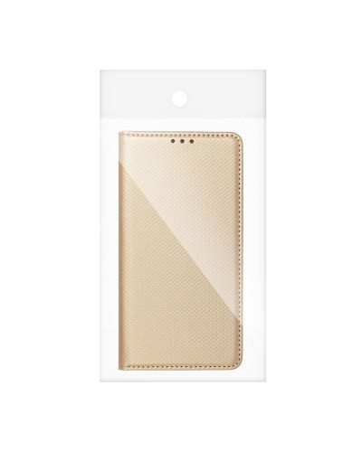 Husă Samsung Galaxy A14 4G / 5G Smart Book Case Tip Carte cu Magnet și Buzunar Card - Auriu