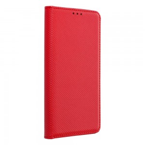 Husă Samsung Galaxy A14 4G / 5G Smart Book Case Tip Carte cu Magnet și Buzunar Card - Roșu