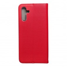 Husă Samsung Galaxy A14 4G / 5G Smart Book Case Tip Carte cu Magnet și Buzunar Card - Roșu