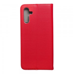 Husă Samsung Galaxy A14 4G / 5G Smart Book Case Tip Carte cu Magnet și Buzunar Card - Roșu
