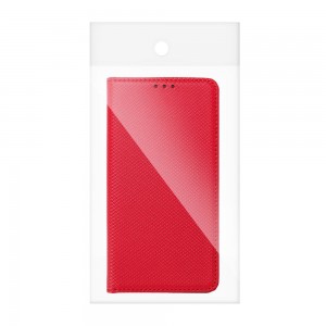 Husă Samsung Galaxy A14 4G / 5G Smart Book Case Tip Carte cu Magnet și Buzunar Card - Roșu