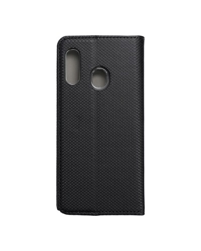 Husă Samsung Galaxy A20e Smart Book Case tip carte, Negru