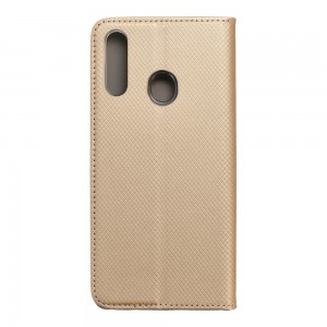 Husă Samsung Galaxy A20s Smart Book Case tip carte, Auriu