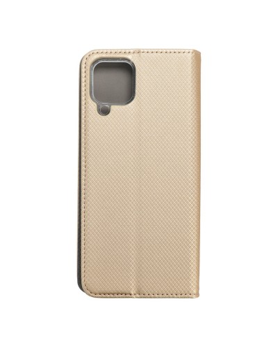 Husă Samsung Galaxy A22 4G Smart Book Case tip carte, Auriu