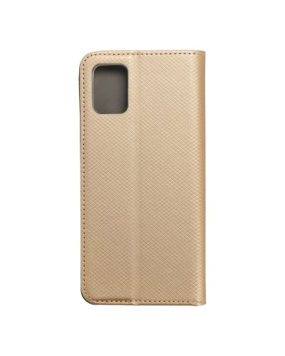 Husă Samsung Galaxy A51 Smart Book Case tip carte, Auriu