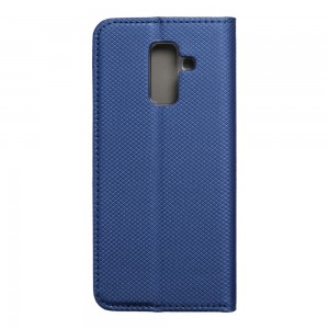 Husă Samsung Galaxy A6 Plus 2018 Smart Book Case tip carte, Albastru