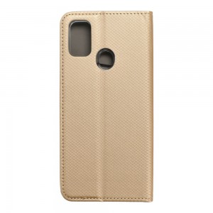 Husă Samsung Galaxy M21 Smart Book Case tip carte, Auriu