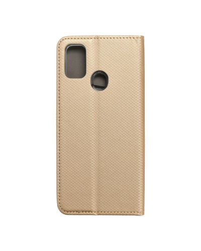 Husă Samsung Galaxy M21 Smart Book Case tip carte, Auriu