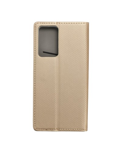 Husă Samsung Galaxy Note 20 Ultra Smart Book Case tip carte, Auriu