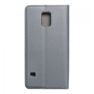Husă Samsung Galaxy S5 Smart Book Case tip carte, Gri