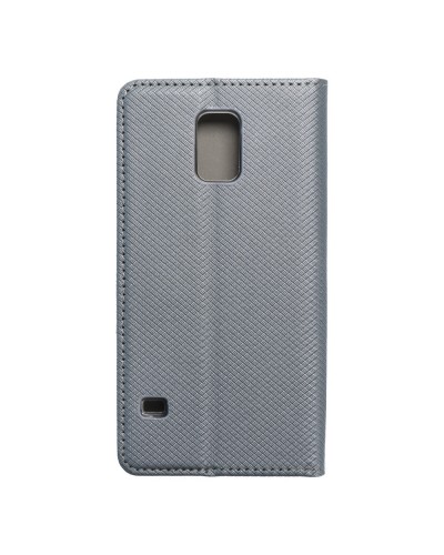 Husă Samsung Galaxy S5 Smart Book Case tip carte, Gri
