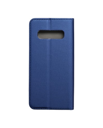 Husă Samsung Galaxy S10 Plus Smart Book Case tip carte, Albastru