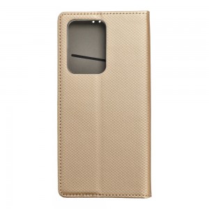 Husă Samsung Galaxy S20 Ultra Smart Book Case tip carte, Auriu