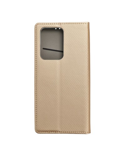 Husă Samsung Galaxy S20 Ultra Smart Book Case tip carte, Auriu