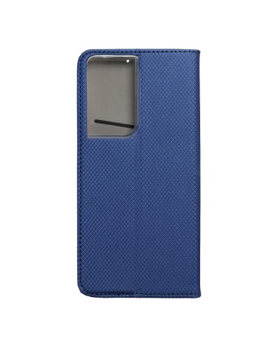 Husă Samsung Galaxy S21 Ultra Smart Book Case tip carte, Albastru Husă Samsung Galaxy S21 Ultra Smart Book Case tip carte, Albastru