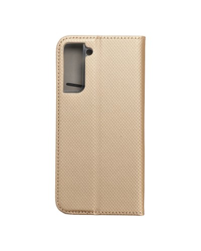 Husă Samsung Galaxy S21 Smart Book Case tip carte, Auriu Husă Samsung Galaxy S21 Smart Book Case tip carte, Auriu
