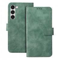 Husa tip carte Samsung Galaxy S23 Plus MANGUSTA Soft Leather Book cu inchidere magnetica - Verde