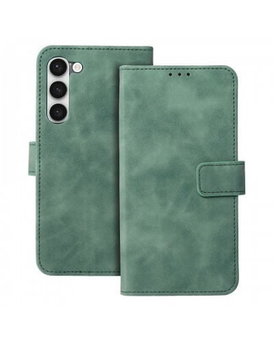 Husa tip carte Samsung Galaxy S23 Plus MANGUSTA Soft Leather Book cu inchidere magnetica - Verde