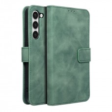 Husa tip carte Samsung Galaxy S23 Plus MANGUSTA Soft Leather Book cu inchidere magnetica - Verde