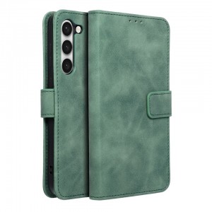 Husa tip carte Samsung Galaxy S23 Plus MANGUSTA Soft Leather Book cu inchidere magnetica - Verde