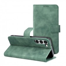Husa tip carte Samsung Galaxy S23 Plus MANGUSTA Soft Leather Book cu inchidere magnetica - Verde