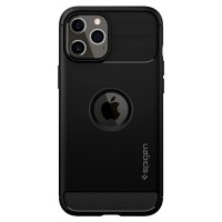 Husa Antisoc iPhone 12 / 12 Pro SPIGEN Rugged Armor - Negru 