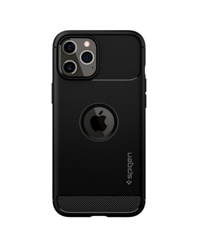 Husa Antisoc iPhone 12 / 12 Pro SPIGEN Rugged Armor - Negru 