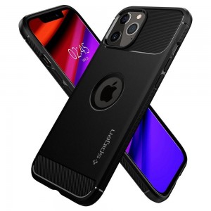 Husa Antisoc iPhone 12 / 12 Pro SPIGEN Rugged Armor - Negru