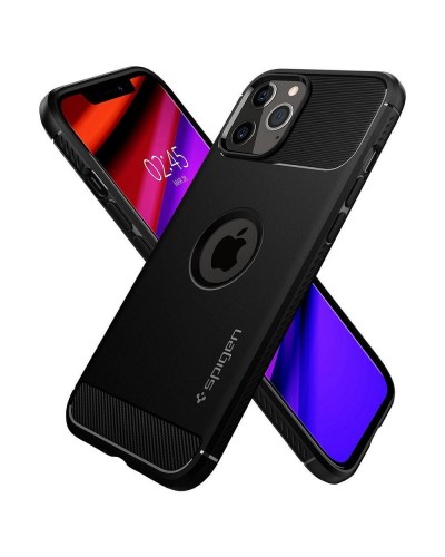 Husa Antisoc iPhone 12 / 12 Pro SPIGEN Rugged Armor - Negru 