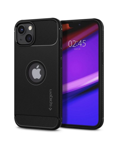 Husa Antisoc iPhone 13 SPIGEN Rugged Armor - Negru