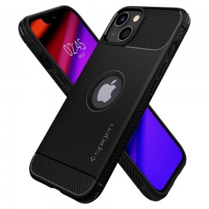Husa Antisoc iPhone 13 SPIGEN Rugged Armor - Negru