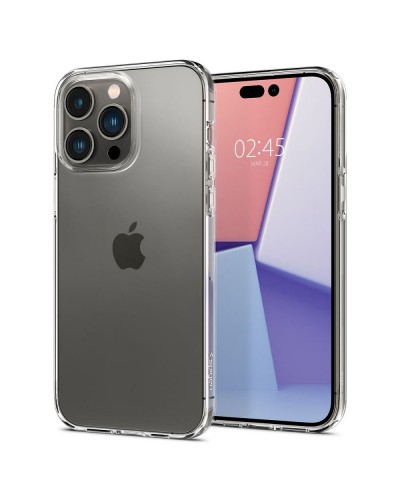 Husa Antishock iPhone 14 Pro Max SPIGEN Liquid Crystal - Transparent