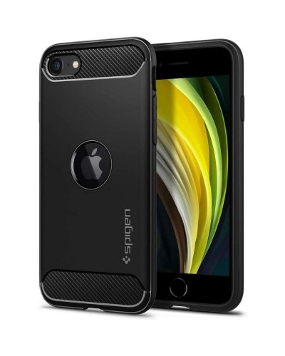 Husa Antisoc iPhone SE 2020 / SE 2022 SPIGEN Rugged Armor - Negru