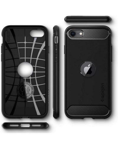 Husa Antisoc iPhone SE 2020 / SE 2022 SPIGEN Rugged Armor - Negru Husa Antisoc iPhone SE 2020 / SE 2022 SPIGEN Rugged Armor - Negru