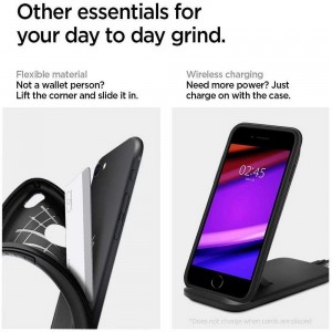 Husa Antisoc iPhone SE 2020 / SE 2022 SPIGEN Rugged Armor - Negru